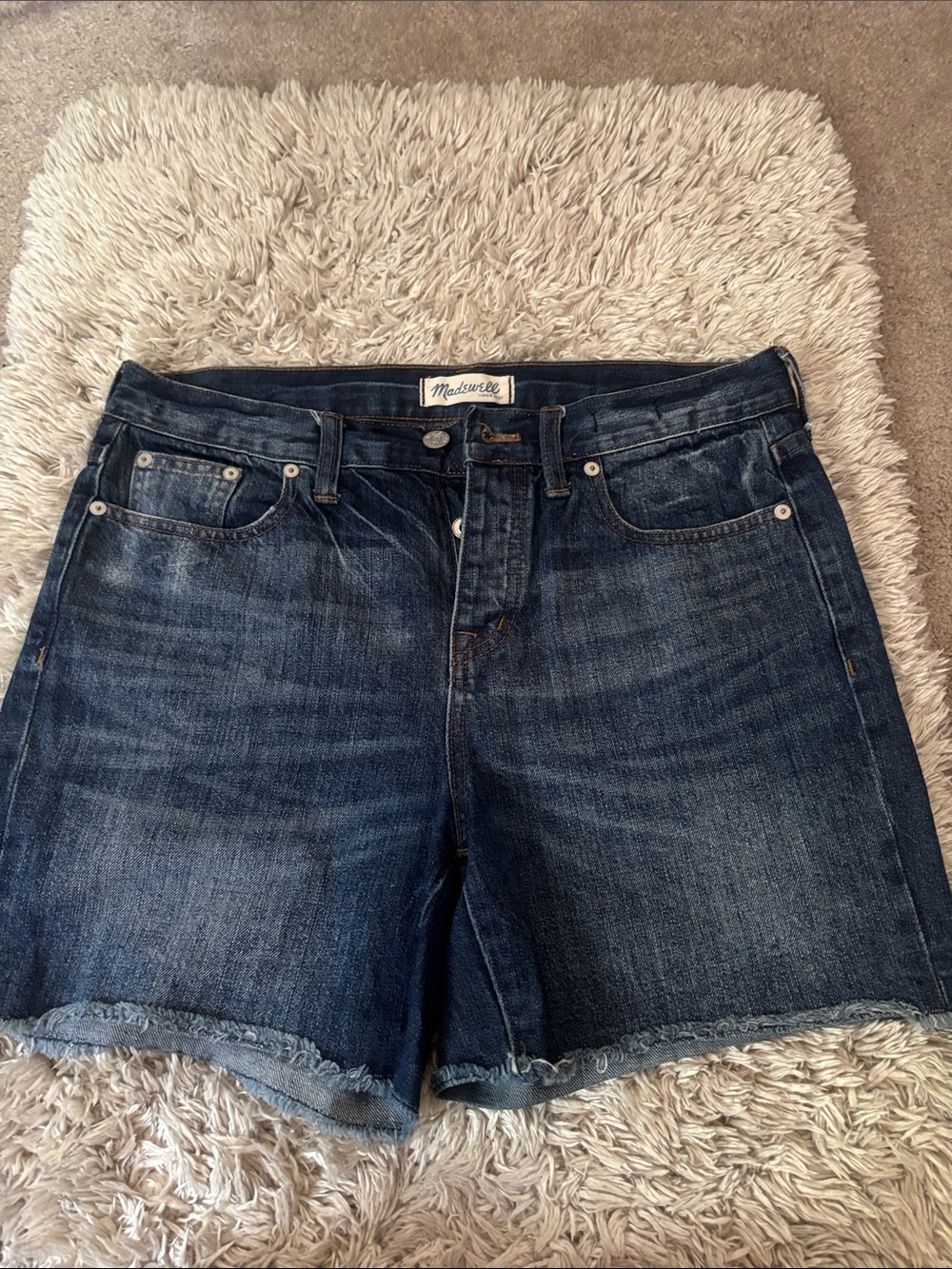 Madewell Dark Blue Denim Cutoff Shorts size 27
